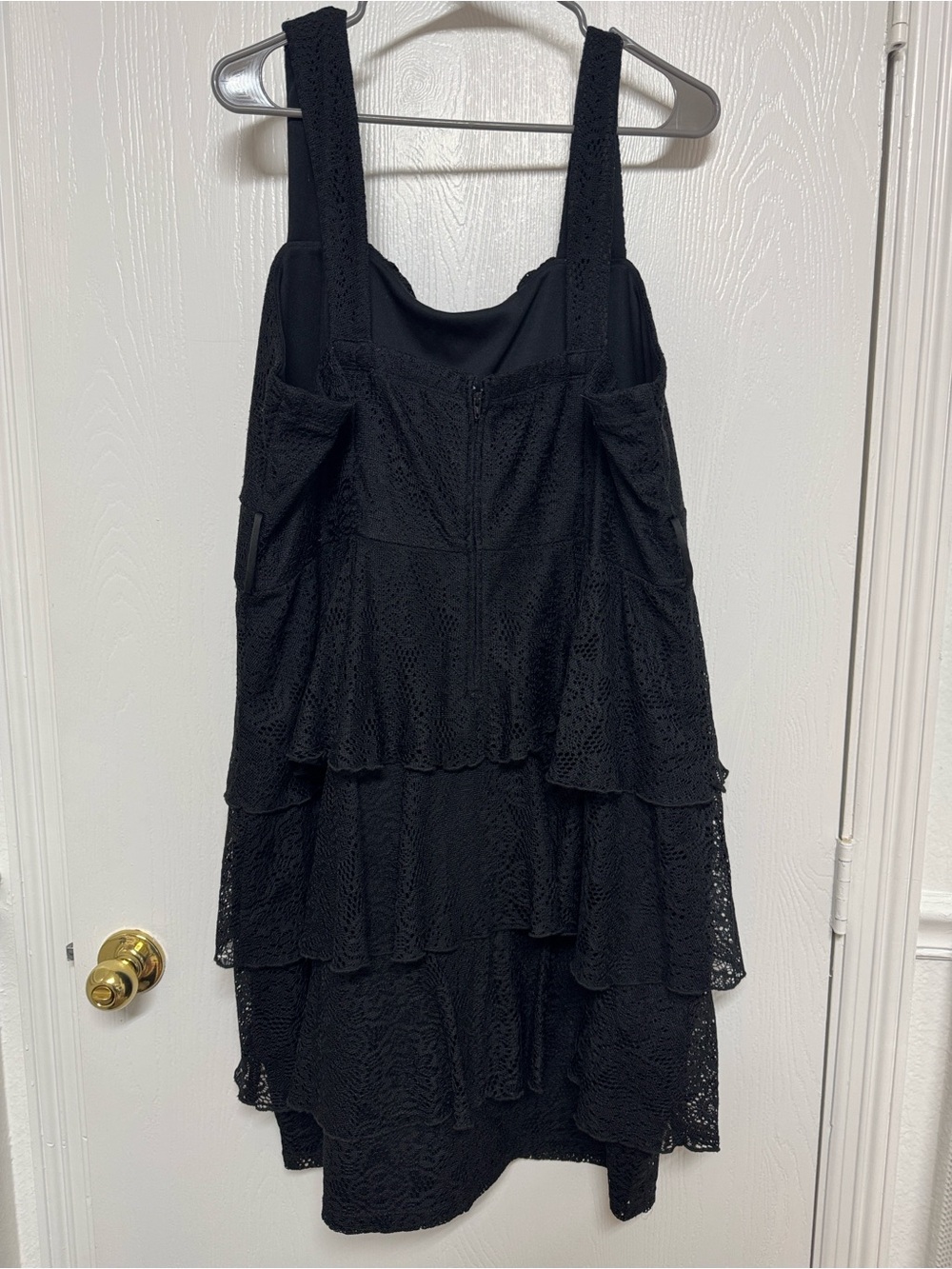 Ruby Rox Black Lace Tiered Mini Dress